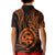 Polynesian Pride Guam Kid Polo Shirt With Polynesian Tribal Tattoo and Coat of Arms Orange Version LT9 - Polynesian Pride