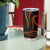 Polynesian Guam Coat of Arms Tumbler Cup Polynesian Tribal Tattoo Orange Version