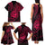 Polynesian Guam Coat of Arms Family Matching Tank Maxi Dress and Hawaiian Shirt Polynesian Tribal Tattoo Pink Version