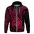 Polynesian Pride Guam Hoodie With Polynesian Tribal Tattoo and Coat of Arms Pink Version LT9 - Polynesian Pride