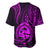 Polynesian Pride Guam Baseball Jersey With Polynesian Tribal Tattoo and Coat of Arms Purple Version LT9 - Polynesian Pride