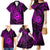 Polynesian Guam Coat of Arms Family Matching Mermaid Dress and Hawaiian Shirt Polynesian Tribal Tattoo Purple Version