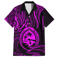 Polynesian Guam Coat of Arms Family Matching Summer Maxi Dress and Hawaiian Shirt Polynesian Tribal Tattoo Purple Version