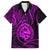 Polynesian Guam Coat of Arms Family Matching Summer Maxi Dress and Hawaiian Shirt Polynesian Tribal Tattoo Purple Version