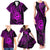 Polynesian Guam Coat of Arms Family Matching Tank Maxi Dress and Hawaiian Shirt Polynesian Tribal Tattoo Purple Version