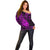 Polynesian Pride Guam Off Shoulder Sweater With Polynesian Tribal Tattoo and Coat of Arms Purple Version LT9 - Polynesian Pride