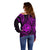 Polynesian Pride Guam Off Shoulder Sweater With Polynesian Tribal Tattoo and Coat of Arms Purple Version LT9 - Polynesian Pride