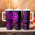 Polynesian Guam Coat of Arms Tumbler With Handle Polynesian Tribal Tattoo Purple Version