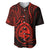 Polynesian Pride Guam Baseball Jersey With Polynesian Tribal Tattoo and Coat of Arms Red Version LT9 - Polynesian Pride