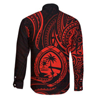 Polynesian Guam Coat of Arms Family Matching Summer Maxi Dress and Hawaiian Shirt Polynesian Tribal Tattoo Red Version LT9 - Polynesian Pride