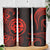 Polynesian Guam Coat of Arms Skinny Tumbler Polynesian Tribal Tattoo Red Version