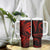 Polynesian Guam Coat of Arms Tumbler With Handle Polynesian Tribal Tattoo Red Version