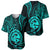 Polynesian Pride Guam Baseball Jersey With Polynesian Tribal Tattoo and Coat of Arms Turquoise Version LT9 turquoise - Polynesian Pride