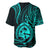 Polynesian Pride Guam Baseball Jersey With Polynesian Tribal Tattoo and Coat of Arms Turquoise Version LT9 - Polynesian Pride