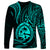 Polynesian Pride Guam Long Sleeve Shirt With Polynesian Tribal Tattoo and Coat of Arms Turquoise Version LT9 - Polynesian Pride