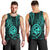 Polynesian Pride Guam Men Tank Top With Polynesian Tribal Tattoo and Coat of Arms Turquoise Version LT9 - Polynesian Pride