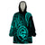 Polynesian Pride Guam Wearable Blanket Hoodie With Polynesian Tribal Tattoo and Coat of Arms Turquoise Version LT9 One Size turquoise - Polynesian Pride