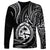 Polynesian Pride Guam Long Sleeve Shirt With Polynesian Tribal Tattoo and Coat of Arms Black Version LT9 - Polynesian Pride