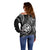 Polynesian Pride Guam Off Shoulder Sweater With Polynesian Tribal Tattoo and Coat of Arms Black Version LT9 - Polynesian Pride