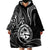 Polynesian Pride Guam Wearable Blanket Hoodie With Polynesian Tribal Tattoo and Coat of Arms Black Version LT9 - Polynesian Pride