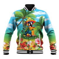 Always 5 O'clock Baseball Jacket Hawaiian Tropical Parrot LT9 Unisex Blue - Polynesian Pride