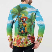 Always 5 O'clock Button Sweatshirt Hawaiian Tropical Parrot LT9 - Polynesian Pride