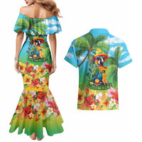 Always 5 O'clock Couples Matching Mermaid Dress and Hawaiian Shirt Hawaiian Tropical Parrot LT9 - Polynesian Pride