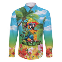 Always 5 O'clock Family Matching Off The Shoulder Long Sleeve Dress and Hawaiian Shirt Hawaiian Tropical Parrot - Polynesian Pride