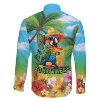 Always 5 O'clock Family Matching Off The Shoulder Long Sleeve Dress and Hawaiian Shirt Hawaiian Tropical Parrot - Polynesian Pride
