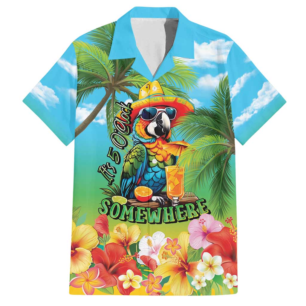 Always 5 O'clock Family Matching Summer Maxi Dress and Hawaiian Shirt Hawaiian Tropical Parrot - Polynesian Pride