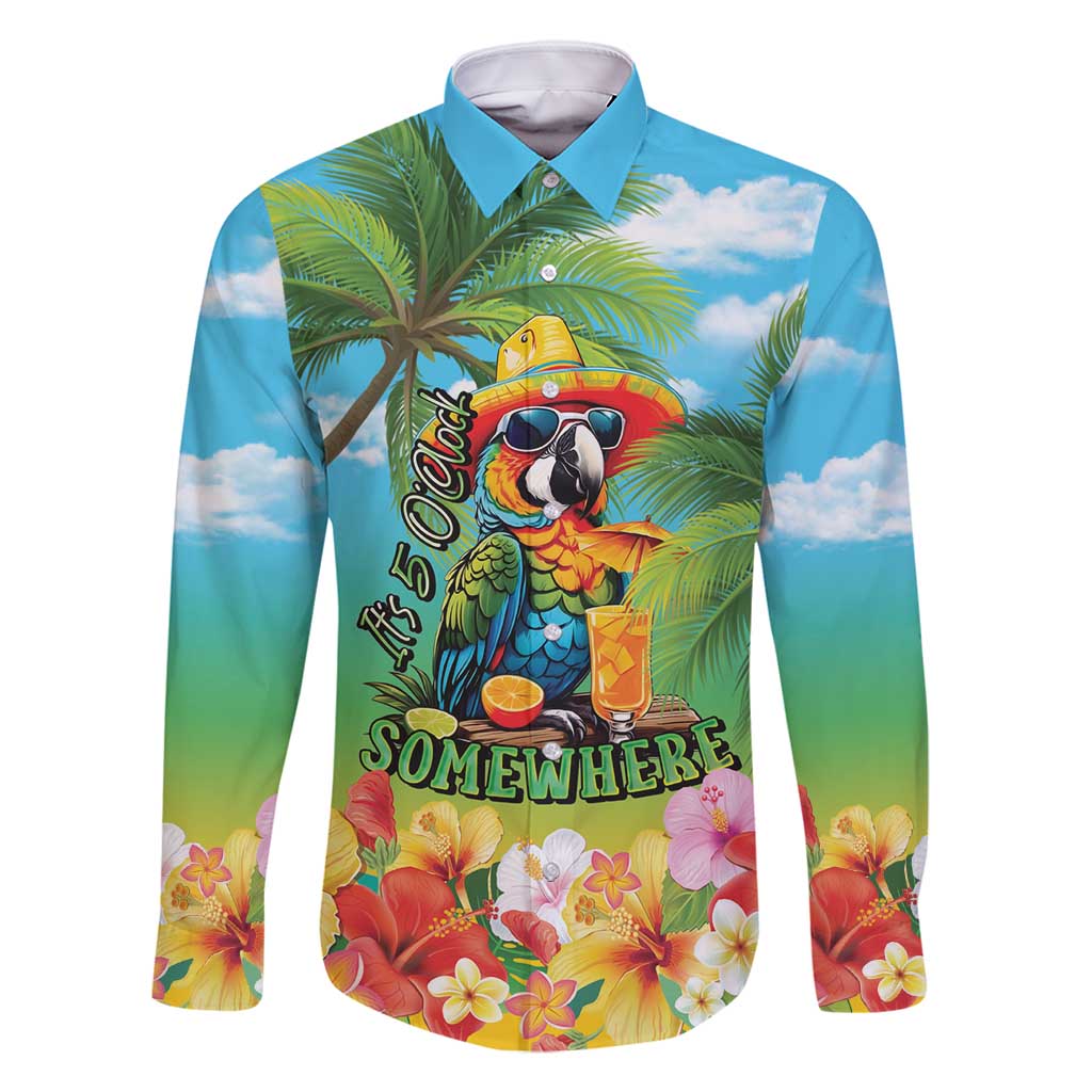 Always 5 O'clock Family Matching Tank Maxi Dress and Hawaiian Shirt Hawaiian Tropical Parrot - Polynesian Pride