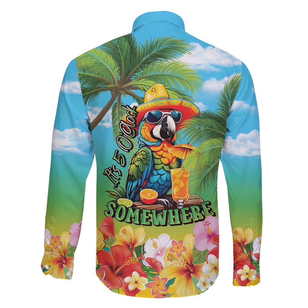 Always 5 O'clock Family Matching Tank Maxi Dress and Hawaiian Shirt Hawaiian Tropical Parrot - Polynesian Pride