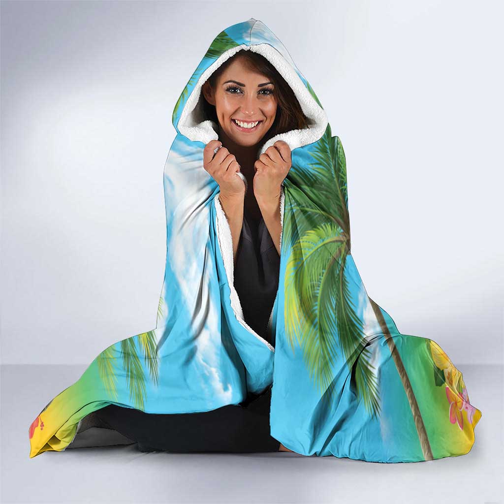 Always 5 O'clock Hooded Blanket Hawaiian Tropical Parrot - Polynesian Pride