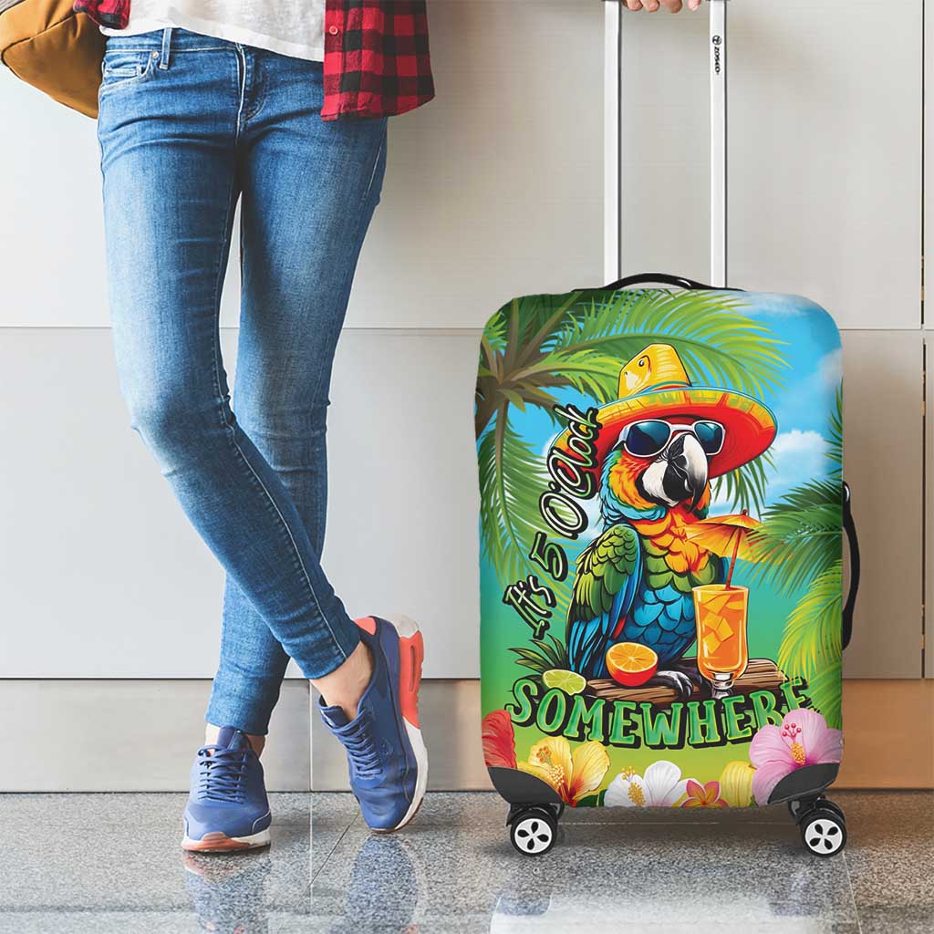 Always 5 O'clock Luggage Cover Hawaiian Tropical Parrot - Polynesian Pride