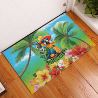 Always 5 O'clock Rubber Doormat Hawaiian Tropical Parrot LT9 - Polynesian Pride