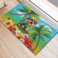 Always 5 O'clock Rubber Doormat Hawaiian Tropical Parrot LT9 - Polynesian Pride