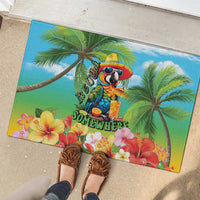 Always 5 O'clock Rubber Doormat Hawaiian Tropical Parrot LT9 - Polynesian Pride