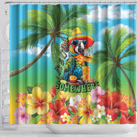 Always 5 O'clock Shower Curtain Hawaiian Tropical Parrot - Polynesian Pride
