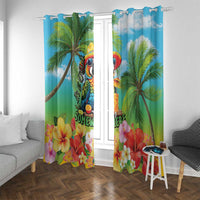 Always 5 O'clock Window Curtain Hawaiian Tropical Parrot - Polynesian Pride