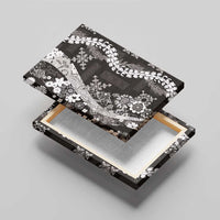 Hawaii Puakenikeni and Maile Lei Canvas Wall Art Black Japanese Wave Style LT9 - Polynesian Pride