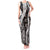Hawaii Puakenikeni and Maile Lei Tank Maxi Dress Black Japanese Wave Style - Polynesian Pride