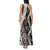Hawaii Puakenikeni and Maile Lei Tank Maxi Dress Black Japanese Wave Style - Polynesian Pride
