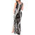 Hawaii Puakenikeni and Maile Lei Tank Maxi Dress Black Japanese Wave Style - Polynesian Pride