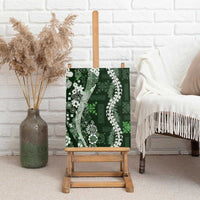 Hawaii Puakenikeni and Maile Lei Canvas Wall Art Green Japanese Wave Style LT9 - Polynesian Pride