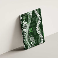 Hawaii Puakenikeni and Maile Lei Canvas Wall Art Green Japanese Wave Style LT9 - Polynesian Pride