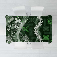 Hawaii Puakenikeni and Maile Lei Tablecloth Green Japanese Wave Style LT9 Green - Polynesian Pride