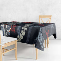 Hawaii Puakenikeni and Maile Lei Tablecloth Navy Blue Japanese Wave Style LT9 - Polynesian Pride