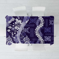 Hawaii Puakenikeni and Maile Lei Tablecloth Purple Japanese Wave Style LT9 Purple - Polynesian Pride
