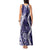Hawaii Puakenikeni and Maile Lei Tank Maxi Dress Purple Japanese Wave Style - Polynesian Pride