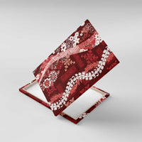Hawaii Puakenikeni and Maile Lei Canvas Wall Art Red Japanese Wave Style LT9 With Frame Red - Polynesian Pride